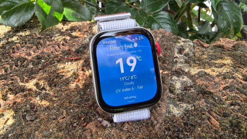 Huawei Watch Fit 3 showing weather