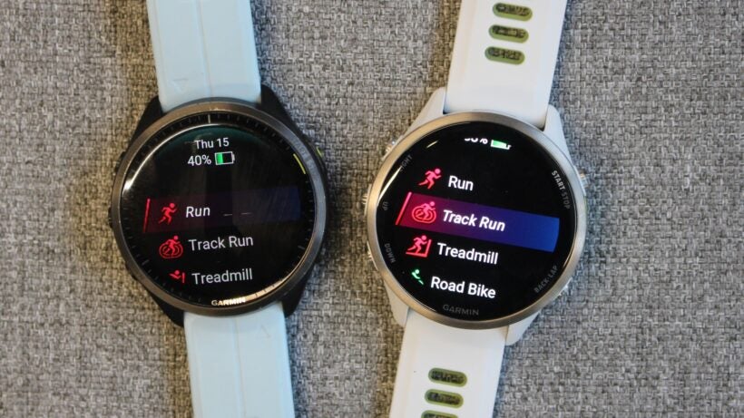 Garmin Forerunner 970 next to Forerunner 965