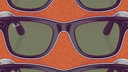 composite image showing meta ray ban smart glasses